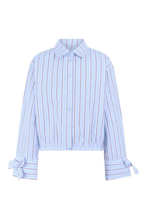gestreepte blouse - lichtblauw