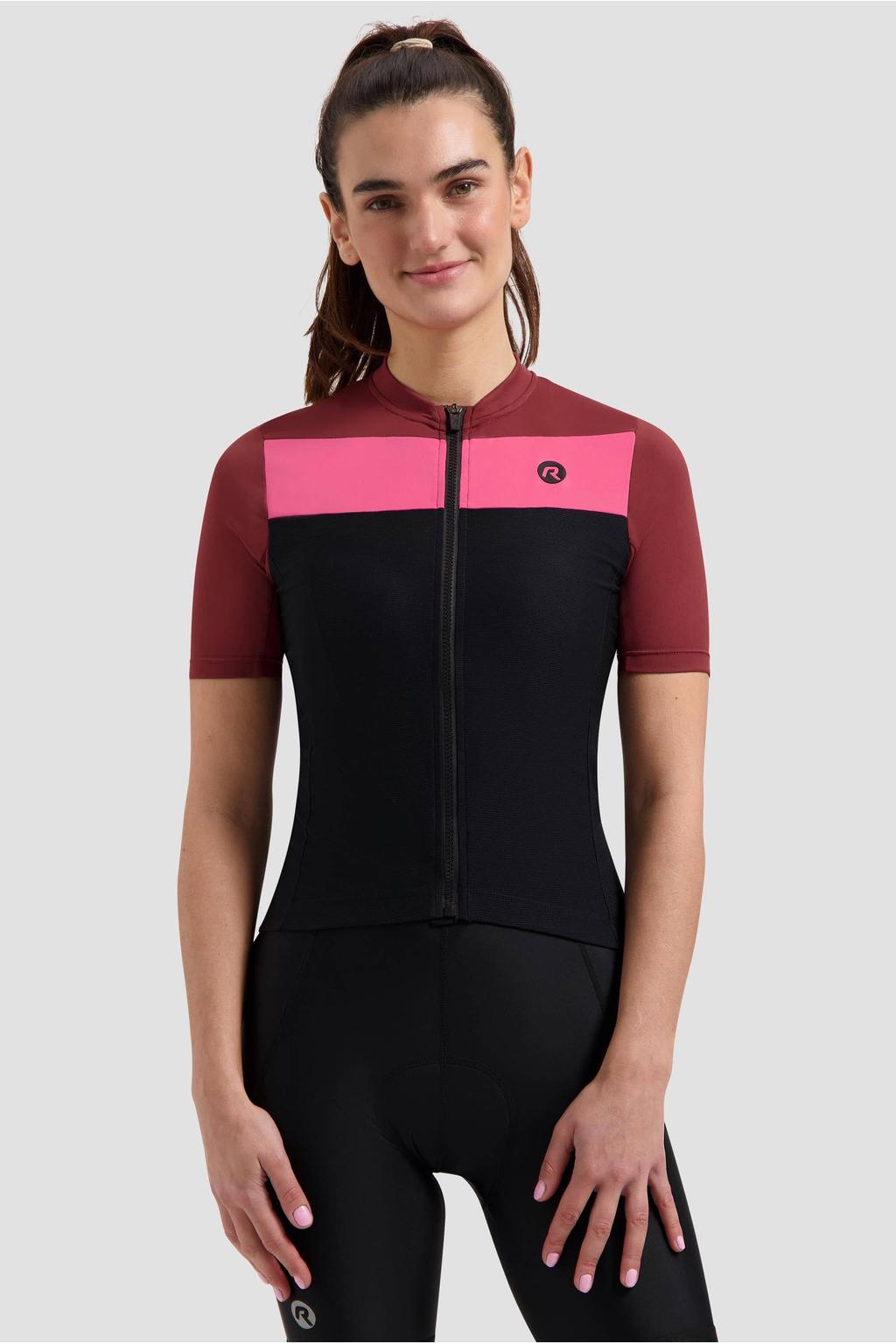 Rogelli Fietsshirt Core Block Zwart/Rood