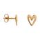 Label Kiki gold plated oorbellen Drawn Heart Studs