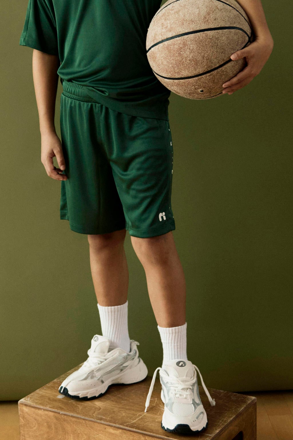 NAME IT KIDS sportset - donkergroen