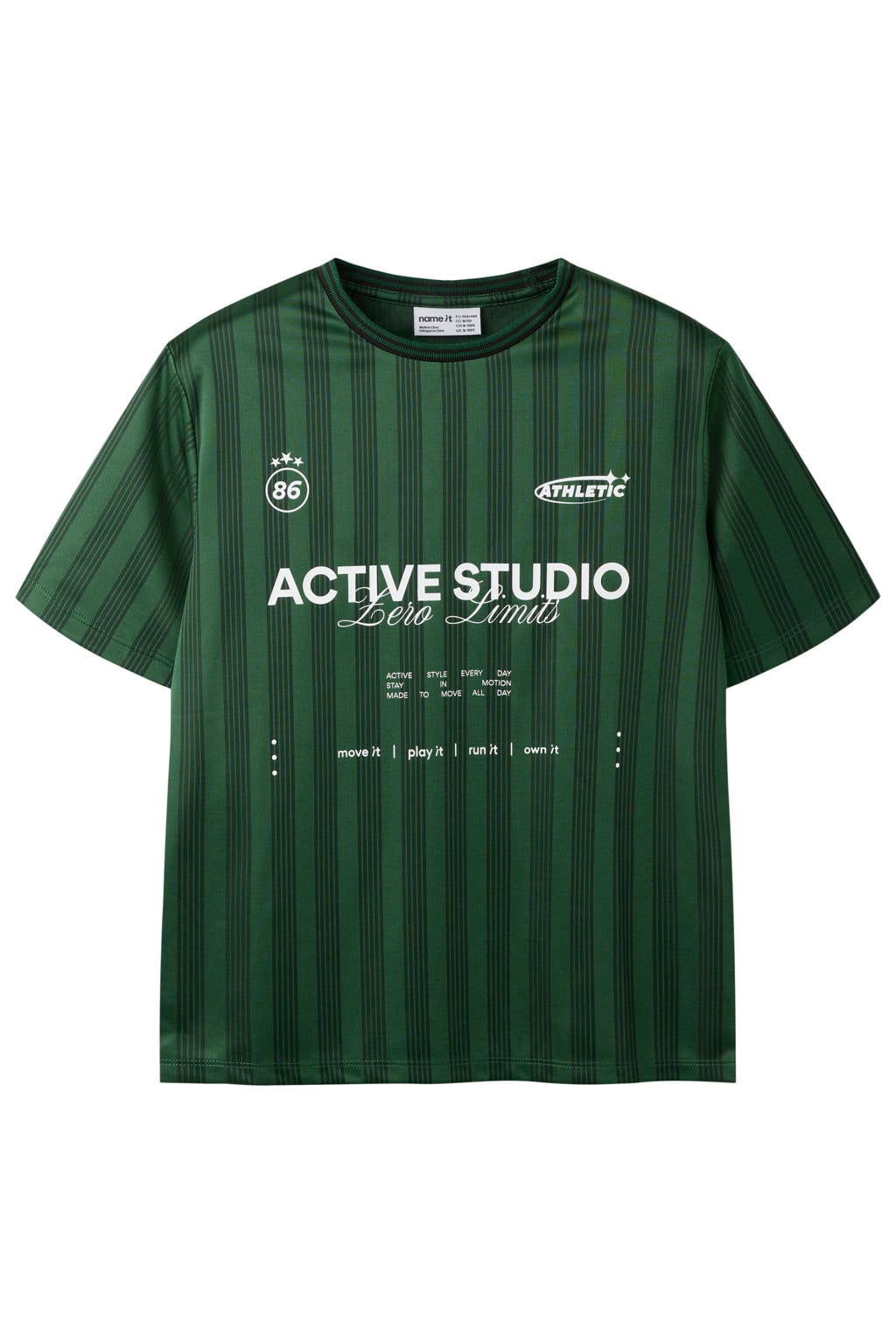 NAME IT KIDS sportshirt - donkergroen