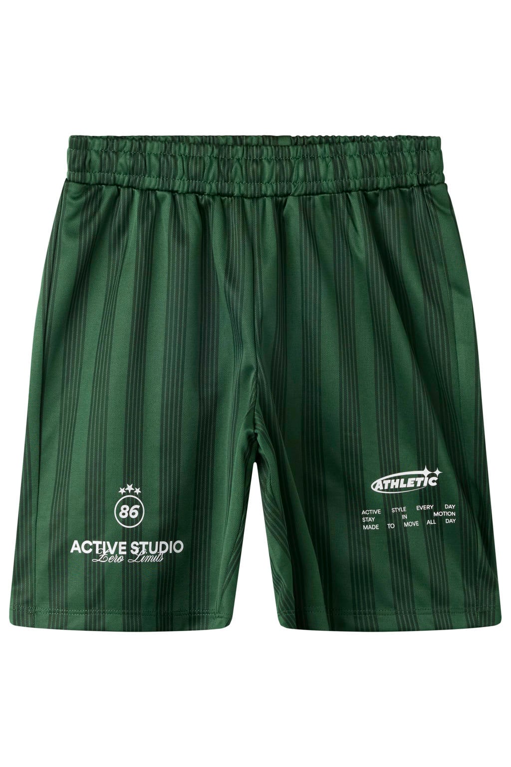 NAME IT KIDS sportshort - donkergroen