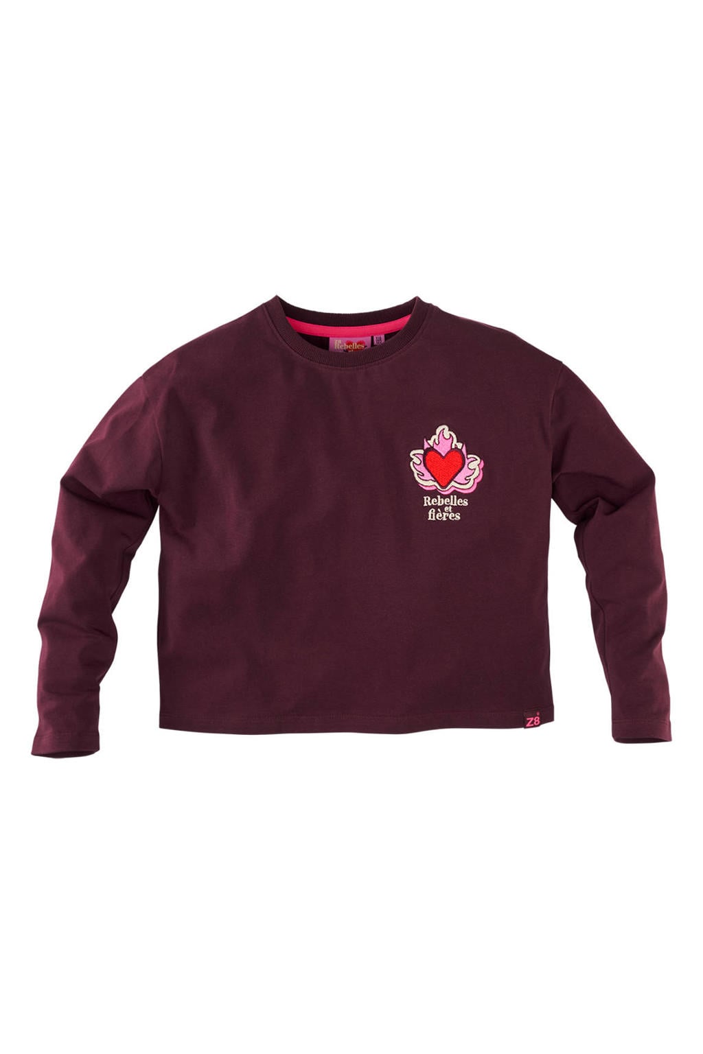 Z8 kids longsleeve Avelie donkerrood