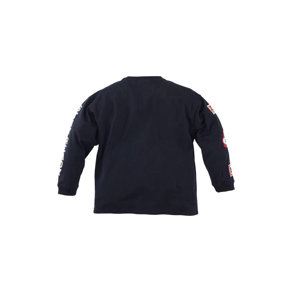 Z8 kids longsleeve met patches en print - marineblauw