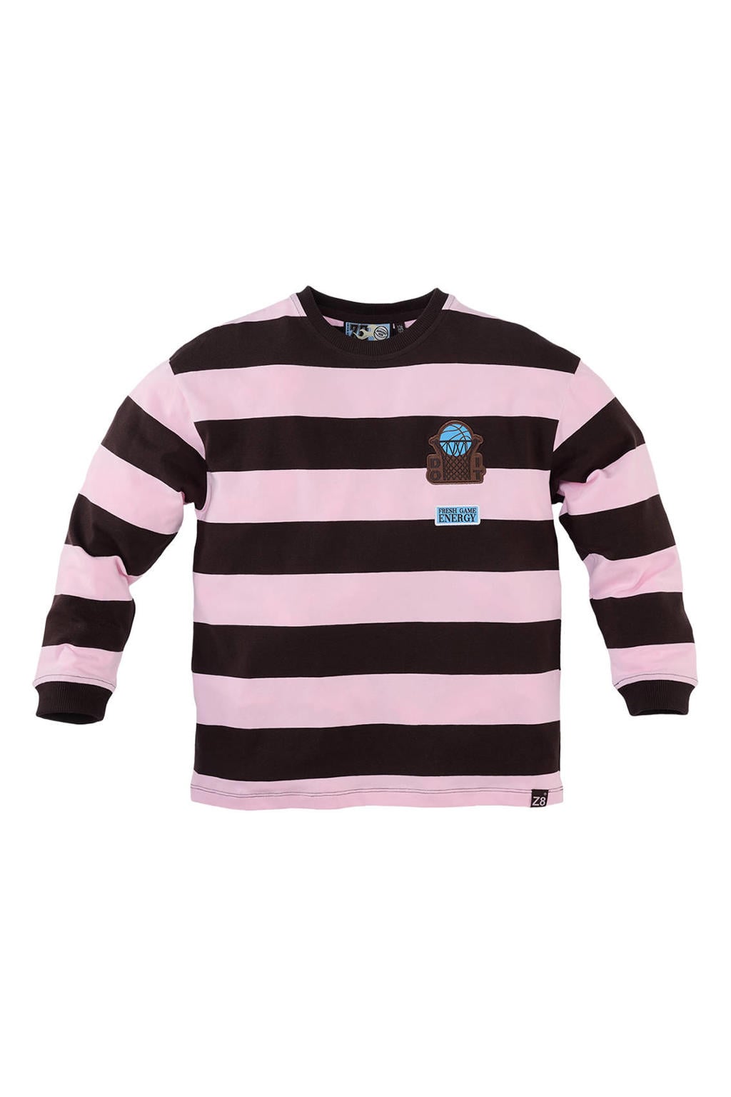Z8 kids longsleeve Becket donkerbruin/lichtroze