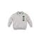 Z8 kids sweater met borduursels en tekst - grijs/groen
