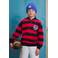 Z8 kids gestreepte sweater - marineblauw/rood