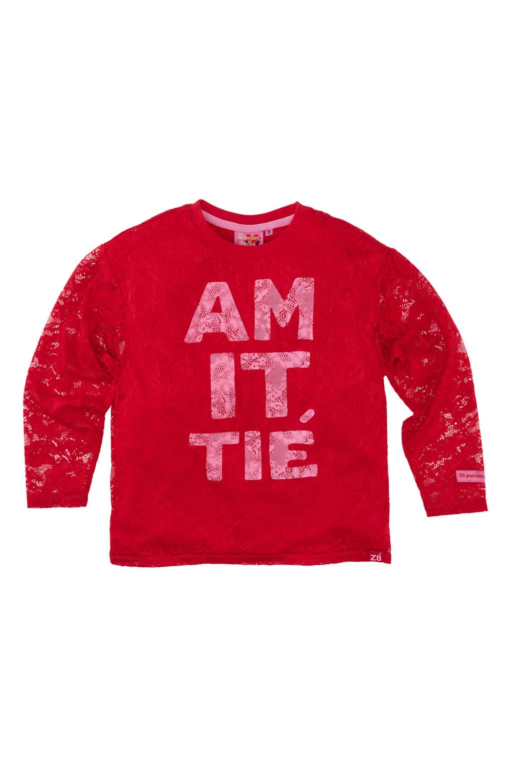Z8 kids kanten longsleeve Alexandra rood