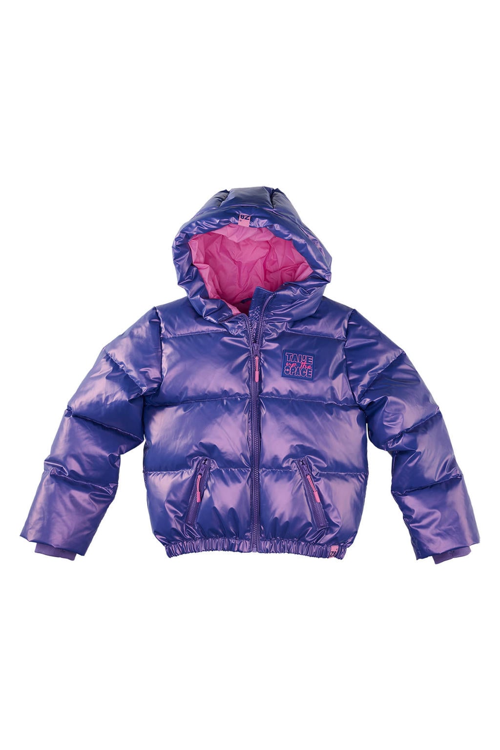Z8 kids gewatteerde winterjas Gwenne metallic paars