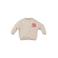 Z8 newborn sweater met tekst - zand