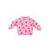 Z8 newborn katoenen sweater met hartjes - lichtroze/rood