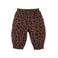 Z8 newborn katoenen babybroek met panterprint - bruin