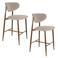 Housecraft Living Noor Barkrukken rugleuning 66 cm Taupe - Set van 2