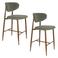 Housecraft Living Noor Barkrukken Rugleuning 66 cm Groen - Set van 2