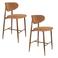 Housecraft Living Noor Barkrukken rugleuning 66 cm Terracotta - Set van 2