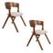 Dutchbone Bresso Eetkamerstoelen Walnoot/ Beige - Set van 2