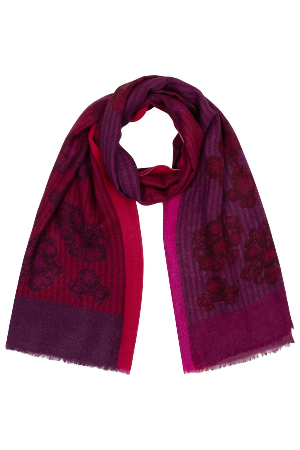 Oilily sjaal Aurefleur bordeauxrood