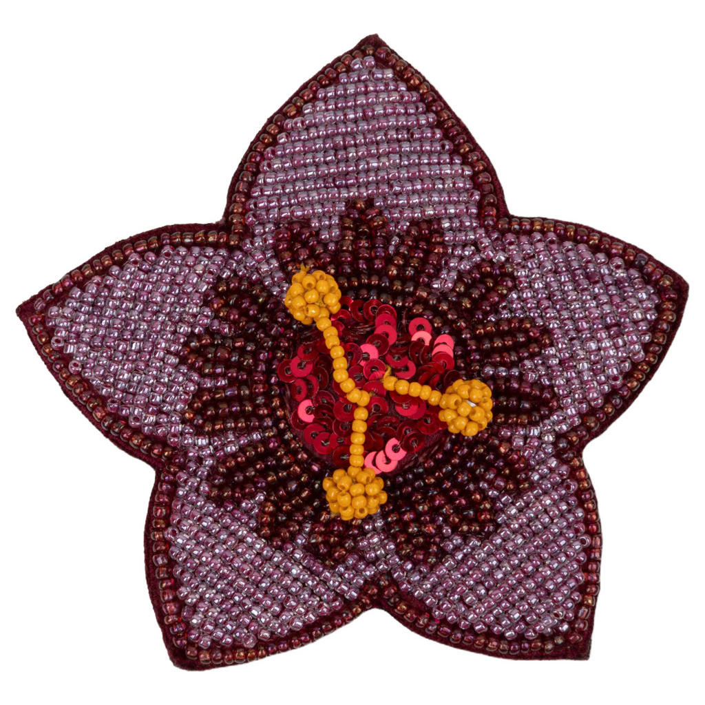 Oilily broche met kraaltjes bordeauxrood