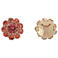 Oilily button cover Beau goudkleurig/rood