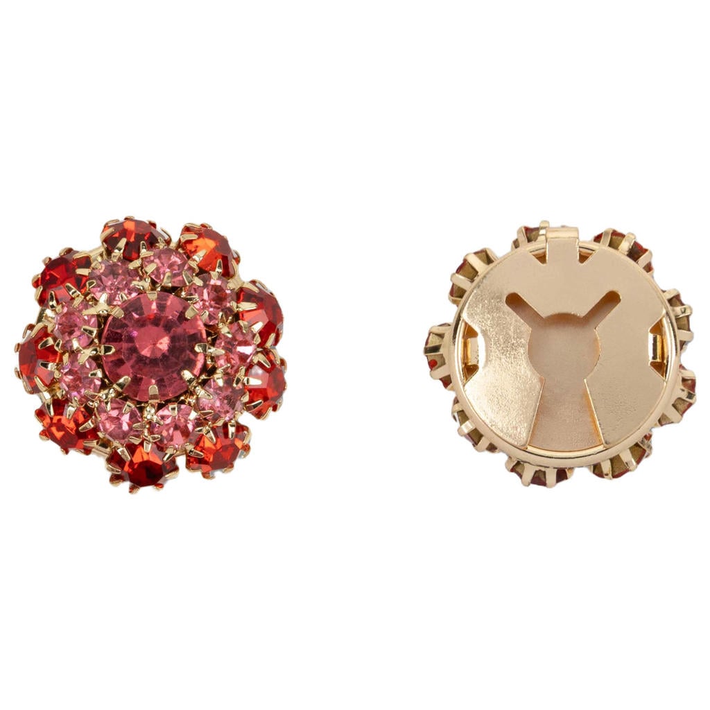 Oilily button cover Beau goudkleurig/rood