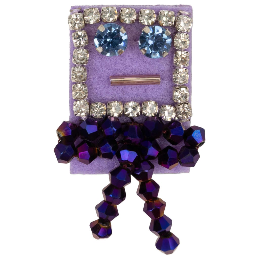 Oilily broche Robot Bow paars