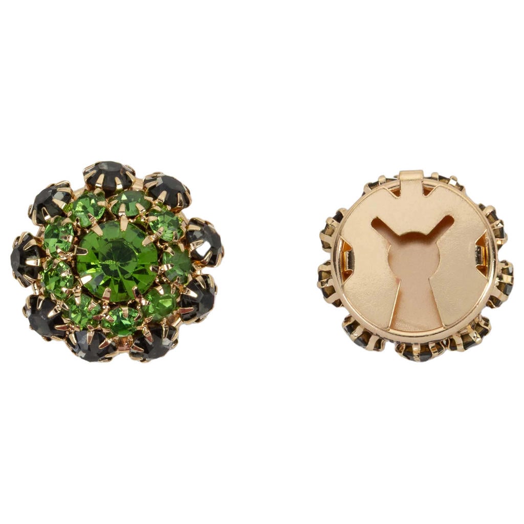 Oilily button cover Beau goudkleurig/groen