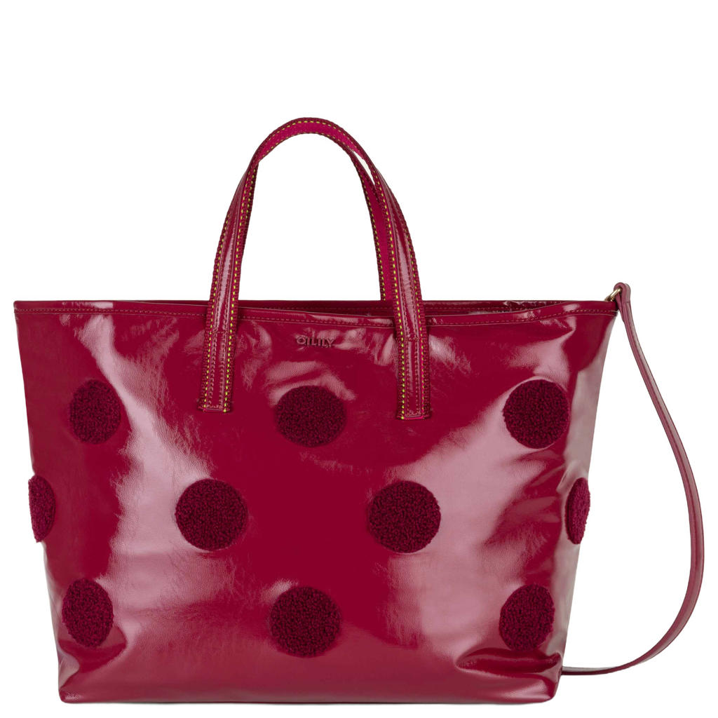 Oilily shopper Celeste met stippen bordeauxrood