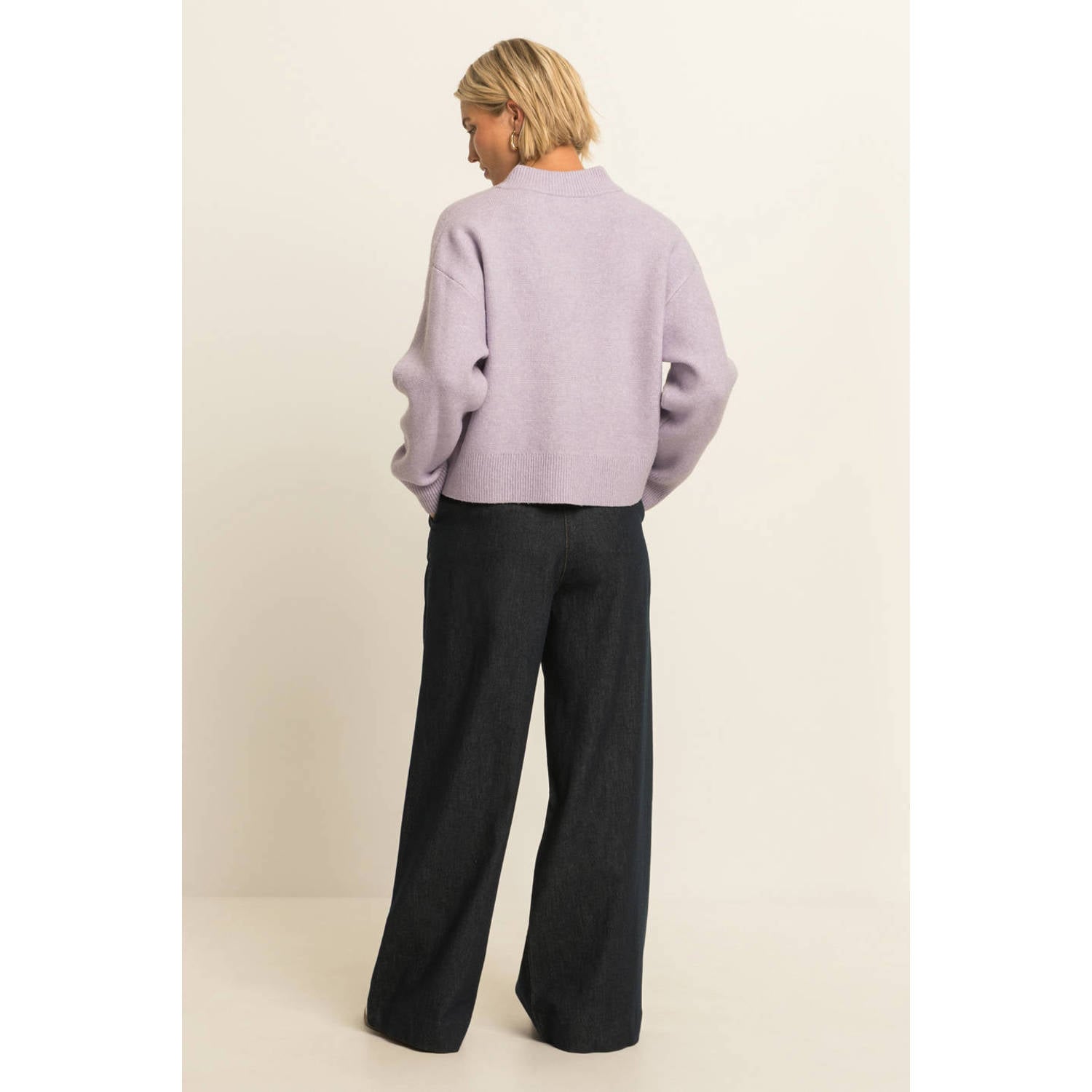 Expresso gebreid vest lila