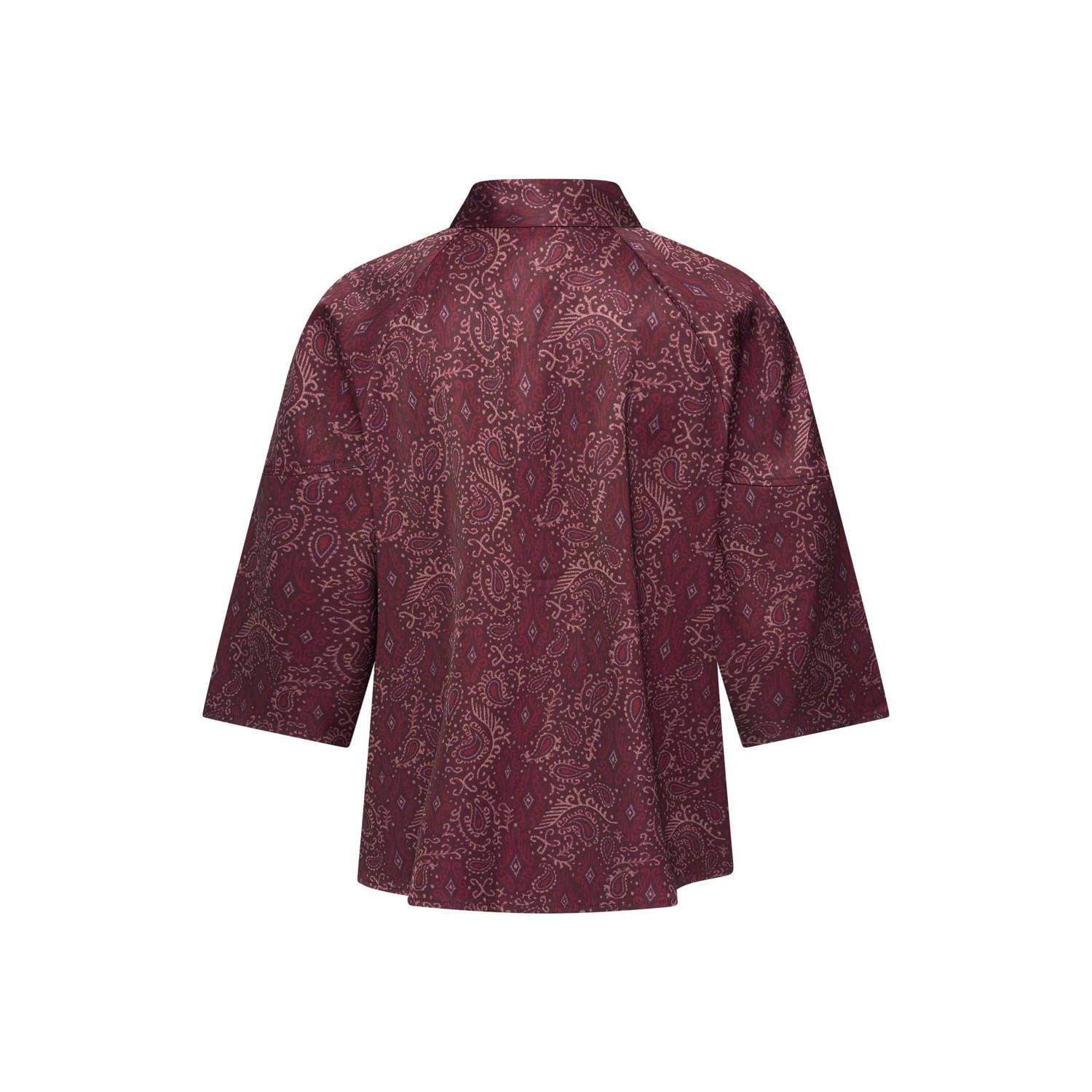 Expresso top met paisley donkerrood