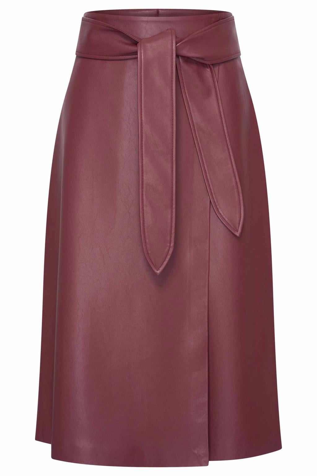 Expresso imitatieleren midi rok - rood