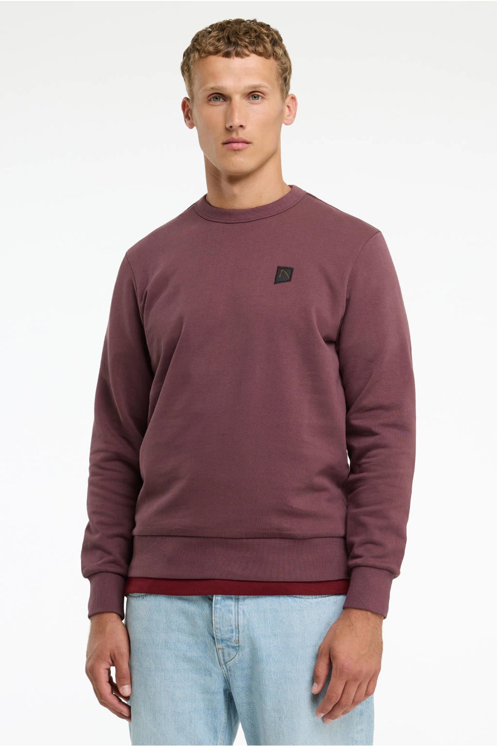 CHASIN' regular fit sweater met backprint - huckleberry