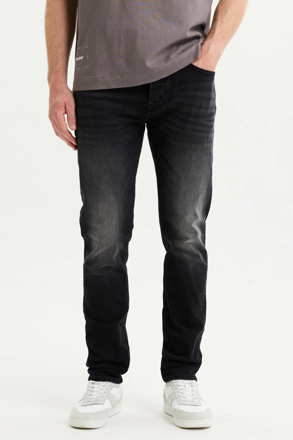 CHASIN' Trix slim fit jeans - zwart