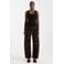 TOPSHOP barrel jeans met dierenprint - bruin/zwart