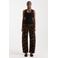 TOPSHOP Tsbarrel Mid Rise Jeans Dnm barrel jeans met dierenprint - bruin