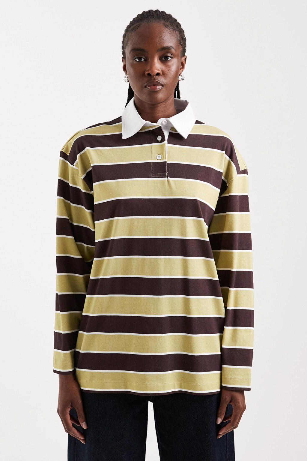 TOPSHOP gestreepte top - bruin