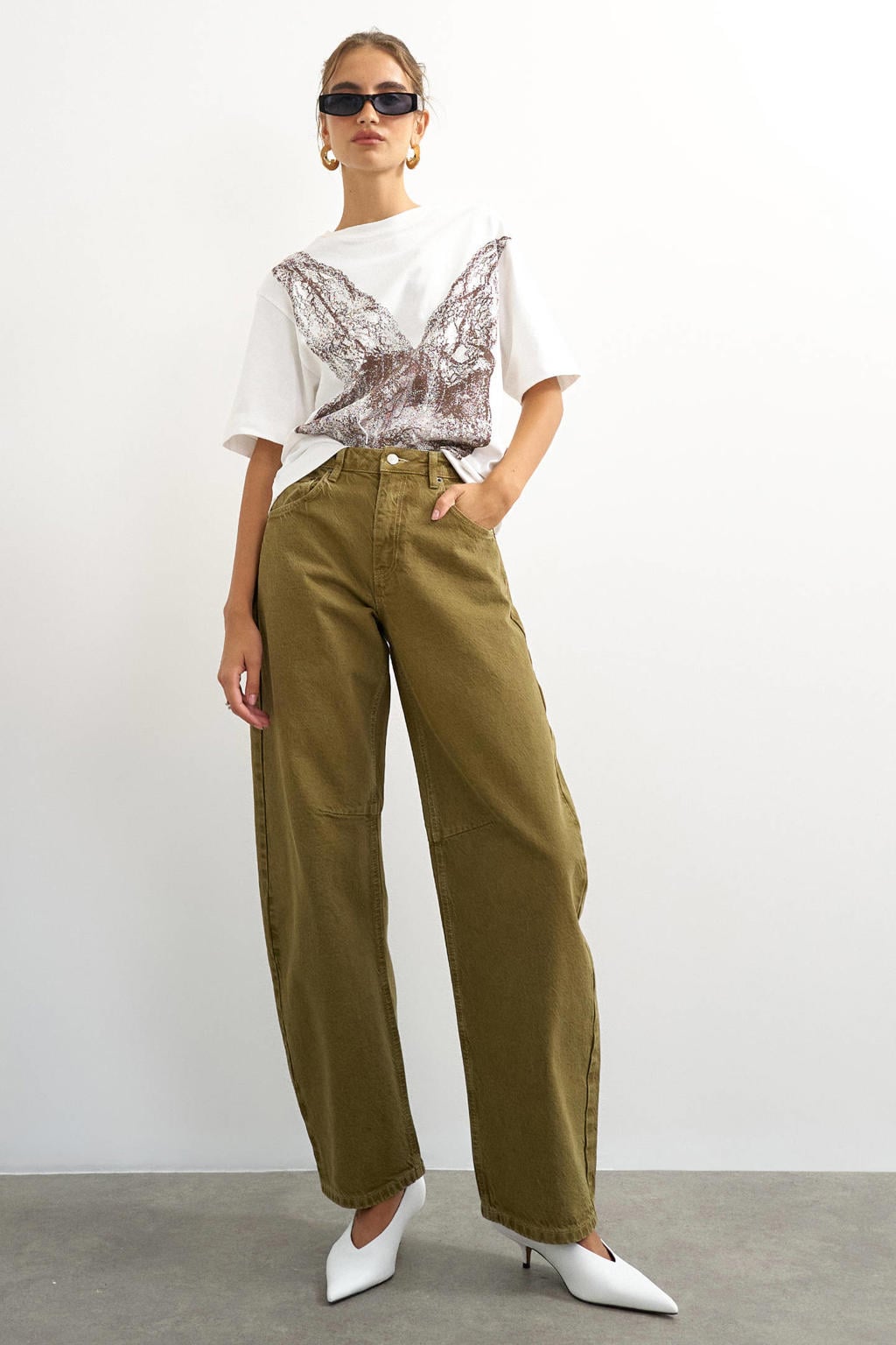 TOPSHOP barrel jeans - groen