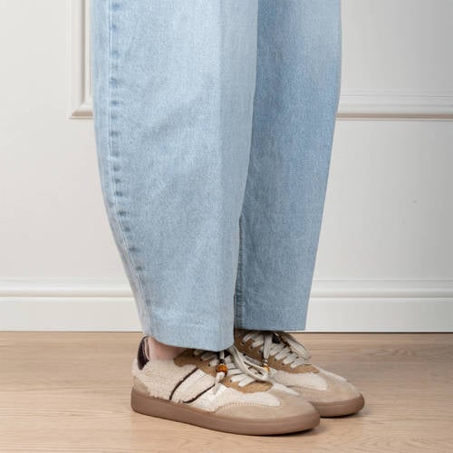 Haboob leren sneakers ecru