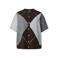 PIECES Curve gebreid geruit vest Plus Size met wol - donkerbruin