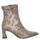 Tamaris enkellaarzen met blokhak en dierenprint - beige