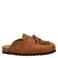 Nelson suède clogs met franjes - cognac
