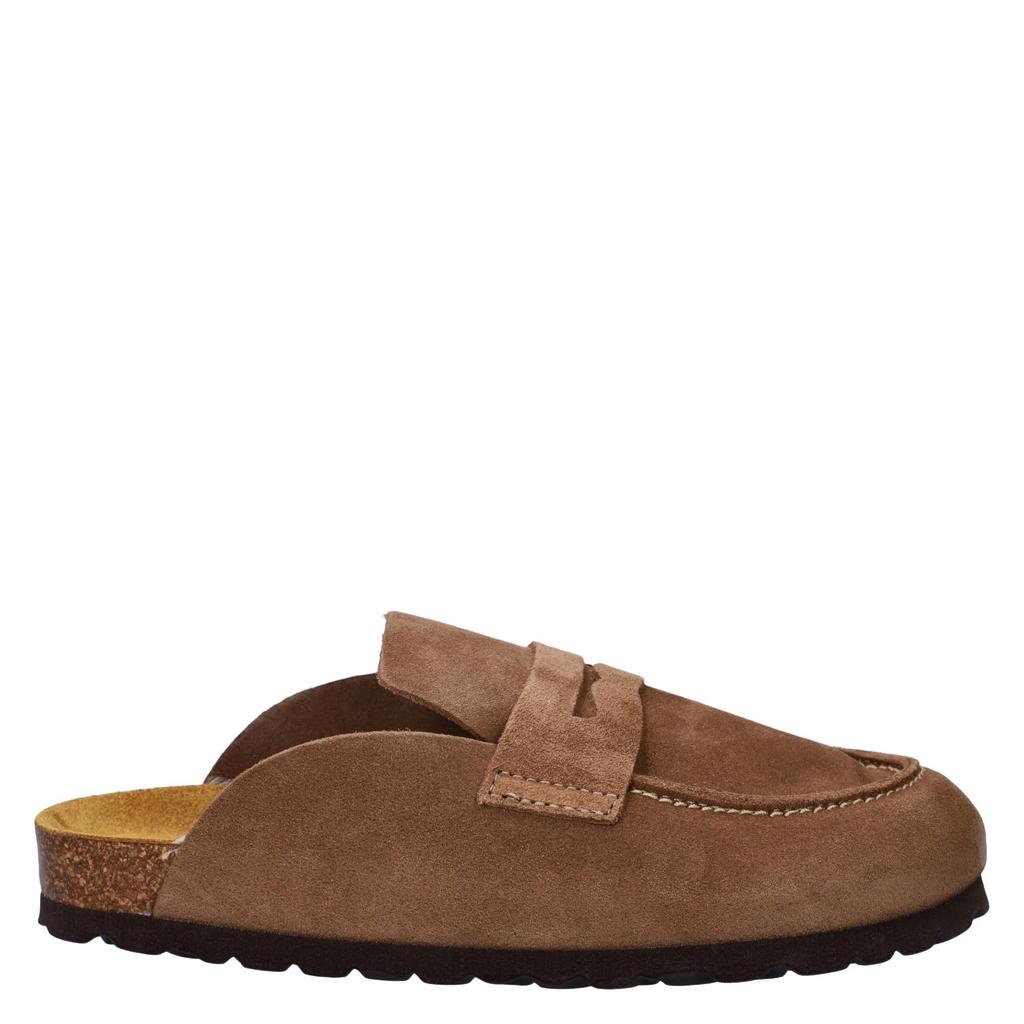 Taupe dames Nelson suède clogs -