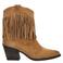 Nelson western suède cowboylaarzen met franjes - cognac