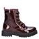 Nelson Kids lakleren enkelboots met glitters en profielzool - bordeaux