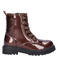 Nelson Kids lakleren enkelboots met glitters en profielzool - bruin
