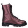 Nelson Kids leren enkelboots met profielzool - aubergine metallic