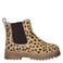Nelson Kids enkelboots met profielzool en dierenprint - beige/zwart