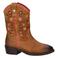 Nelson Kids western leren laarzen met borduursels - cognac