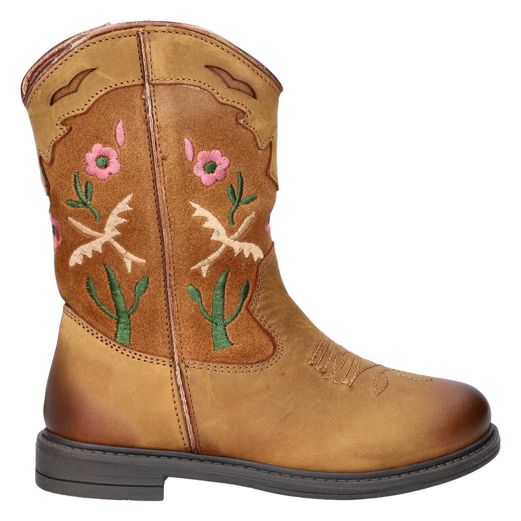 Nelson Kids leren cowboylaarzen cognac