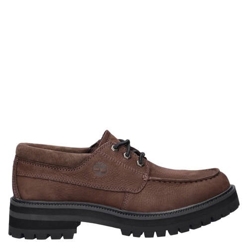 Timberland suède veterschoenen met profielzool bruin
