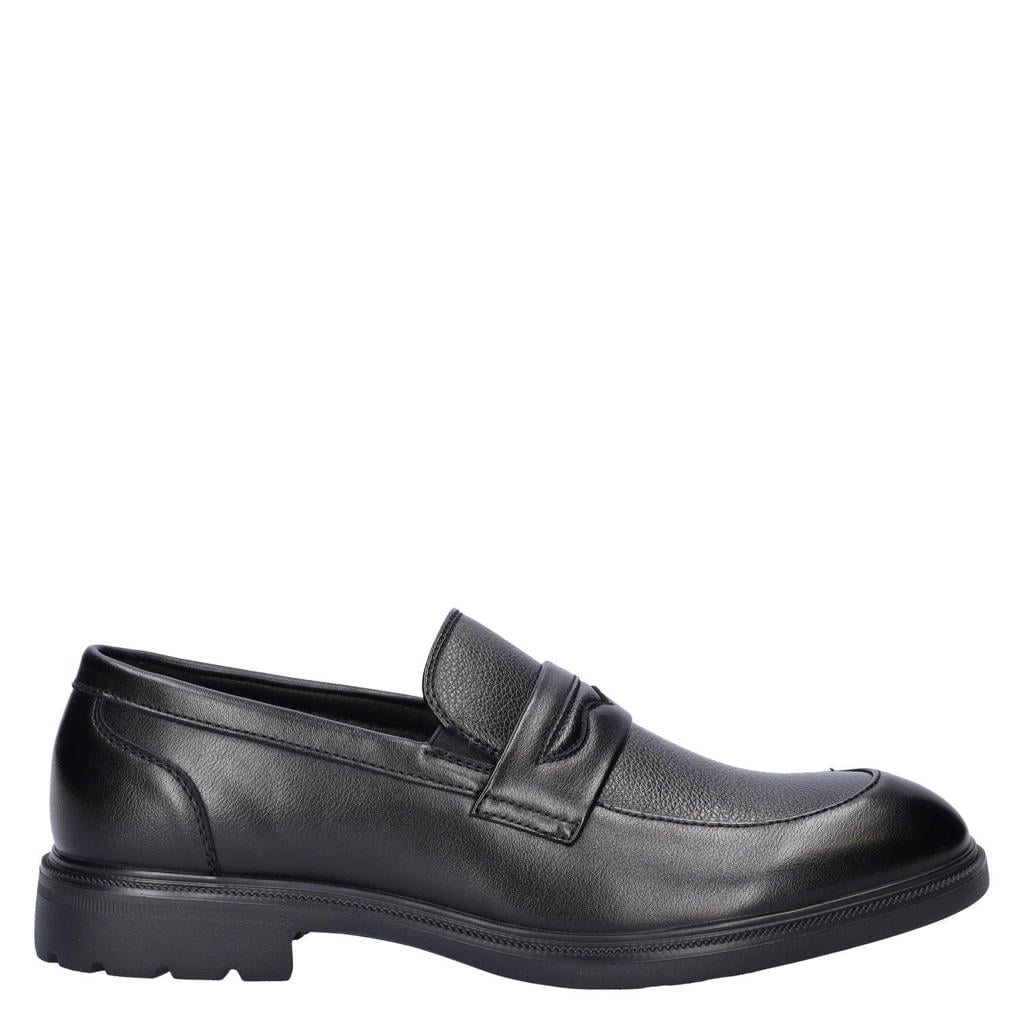 Zwarte heren Nelson loafers - van imitatieleer